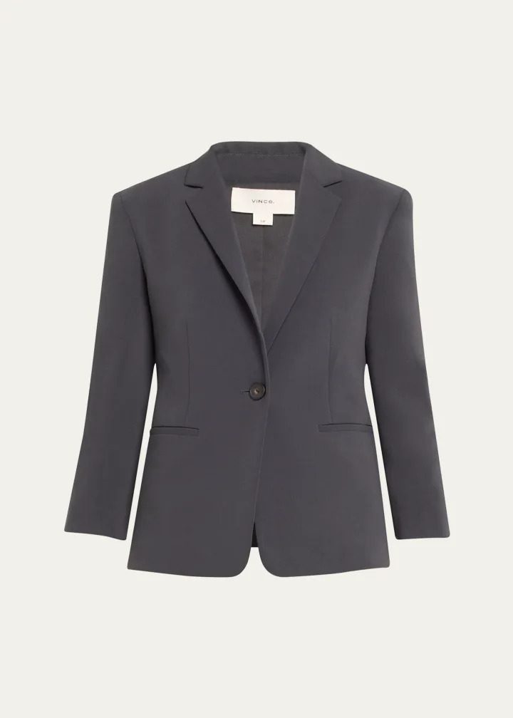 Shrunken Bracelet-Sleeve Blazer